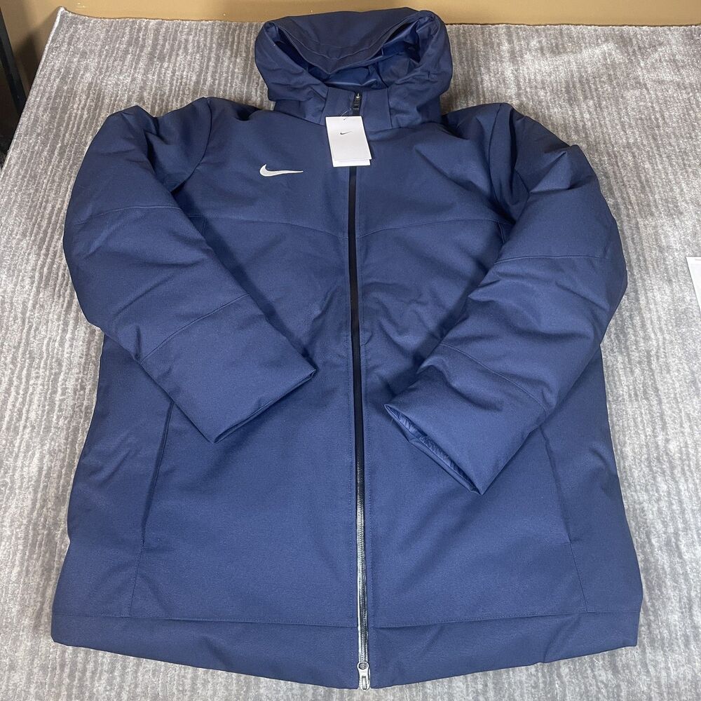 Nike Coat Mens Large Blue 550 Down Hooded Insulated Parka Football DJ6526-419